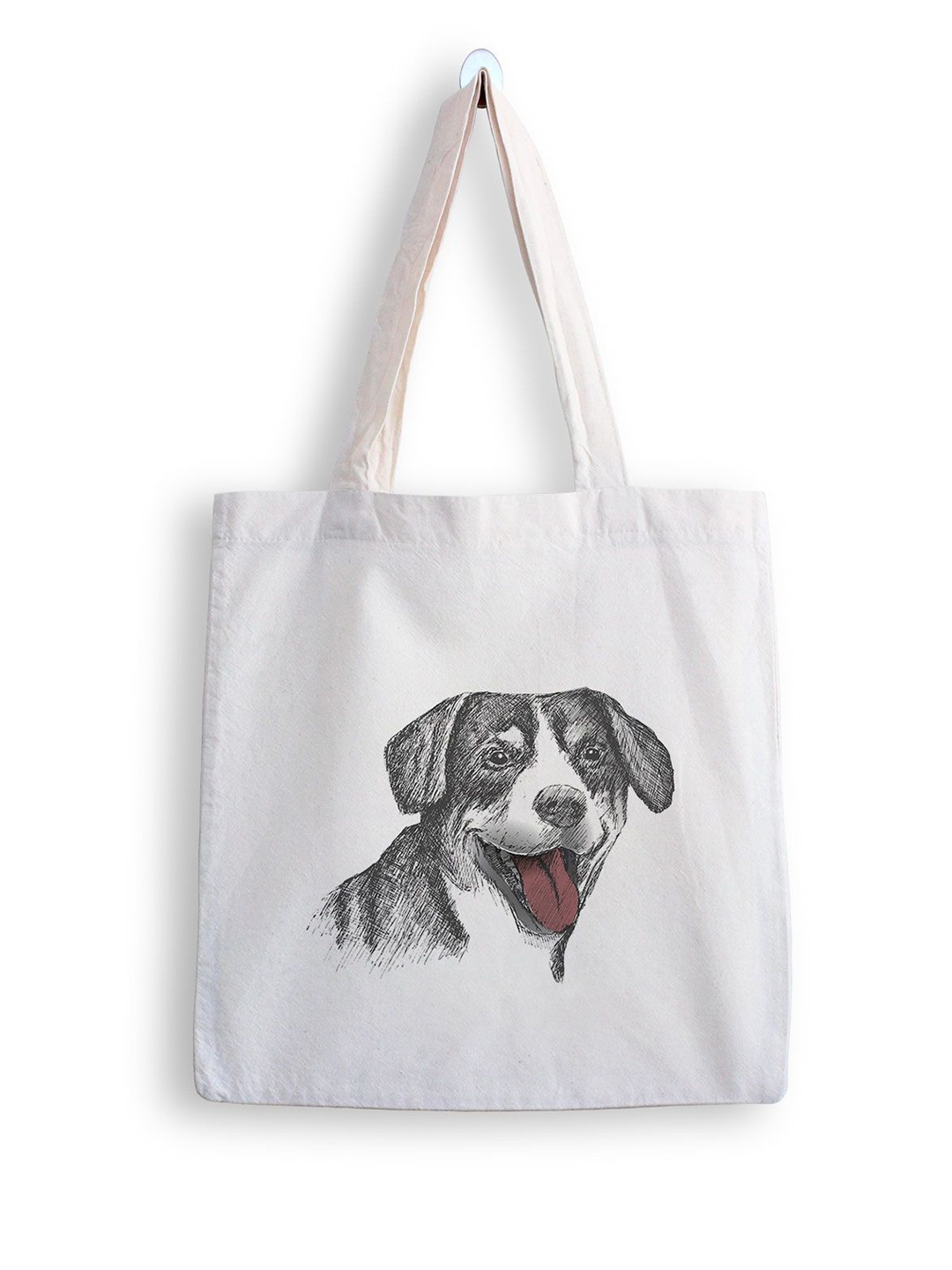 

ARTBUG Printed Structured Tote Bag, White