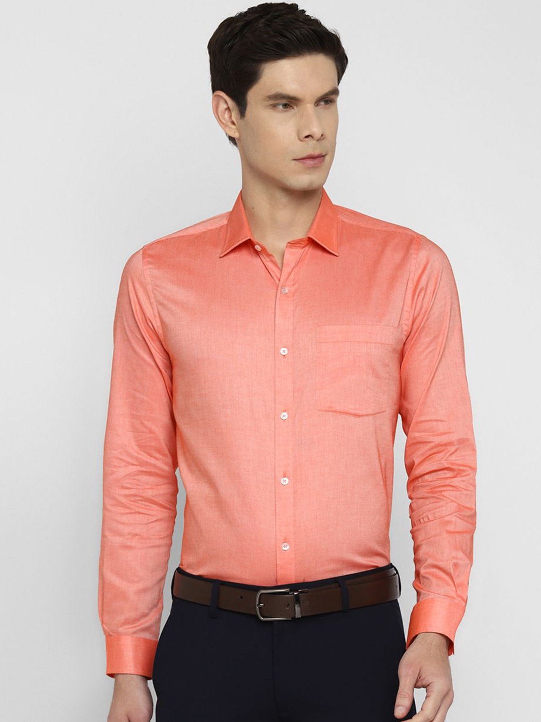 

Turtle Men Standard Opaque Formal Shirt, Peach