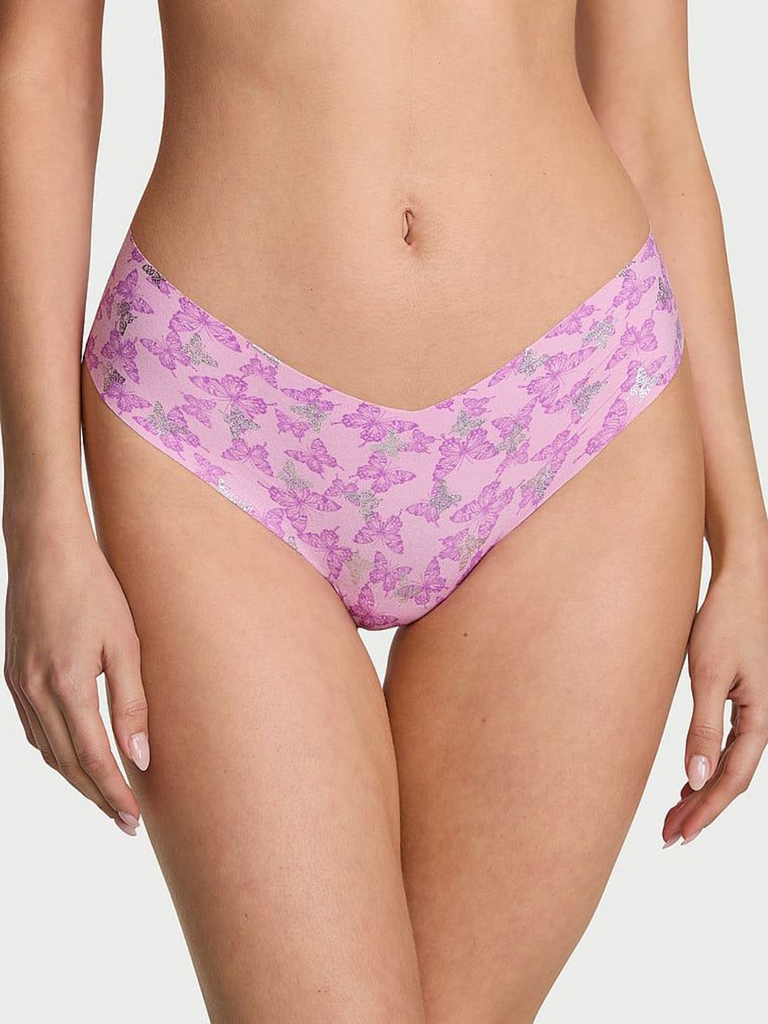 

Victoria's Secret Printed Thong Briefs 112452626CBI, Pink