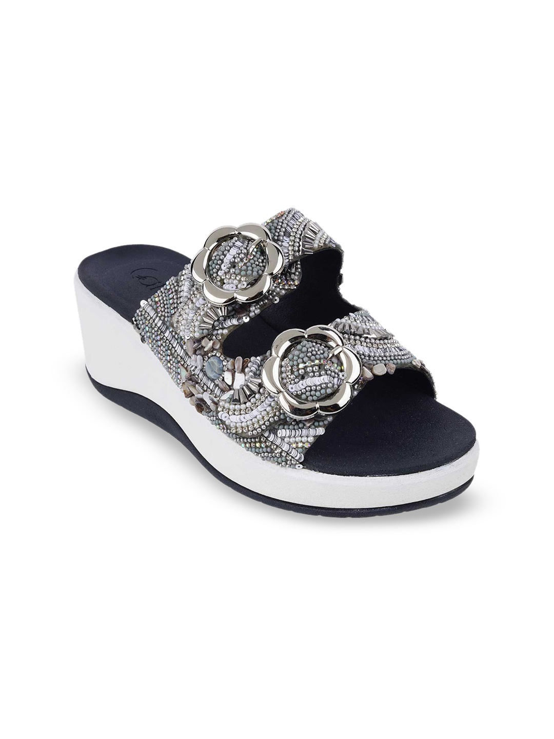 

Catwalk Women Embellished Wedge Heels Sandals, Silver