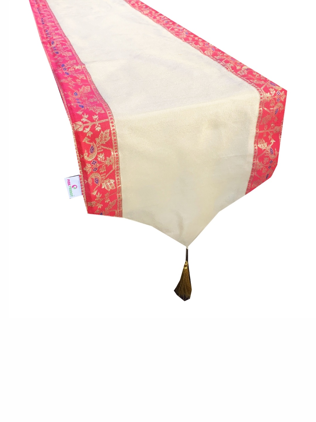 

Pink Parrot Cream & Pink Ethnic Motifs Table Runner