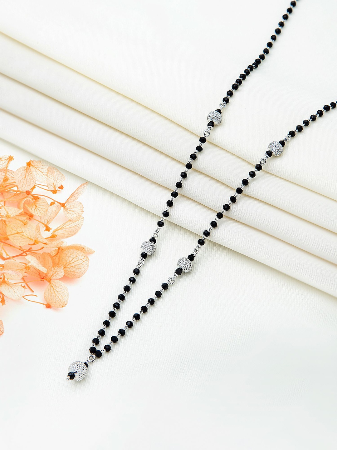 

SILBERRY 925 Sterling Silver Artificial Beads Mangalsutra
