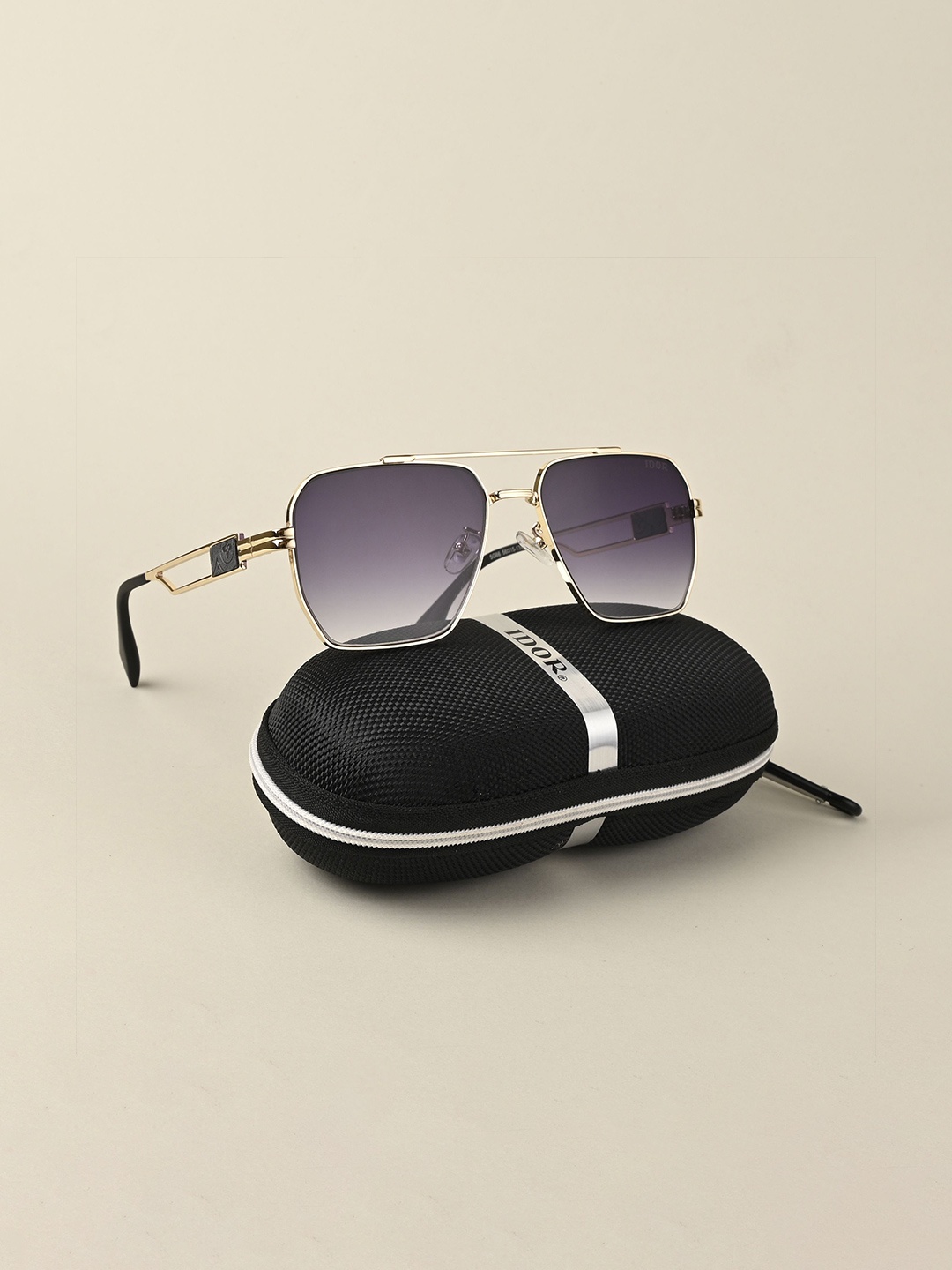 

IDOR Unisex Square Sunglasses with UV Protected Lens IDOR-66, Purple