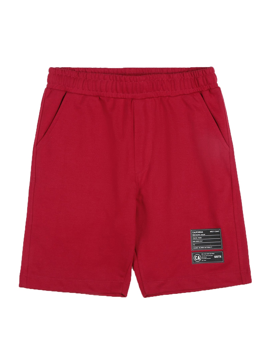 

Alan Jones Boys Solid Regular Fit Shorts, Red