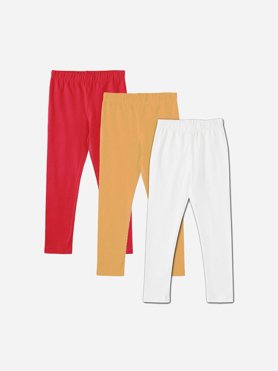 

BAESD Girls Pack Of 3 Ankle Length Leggings, Red