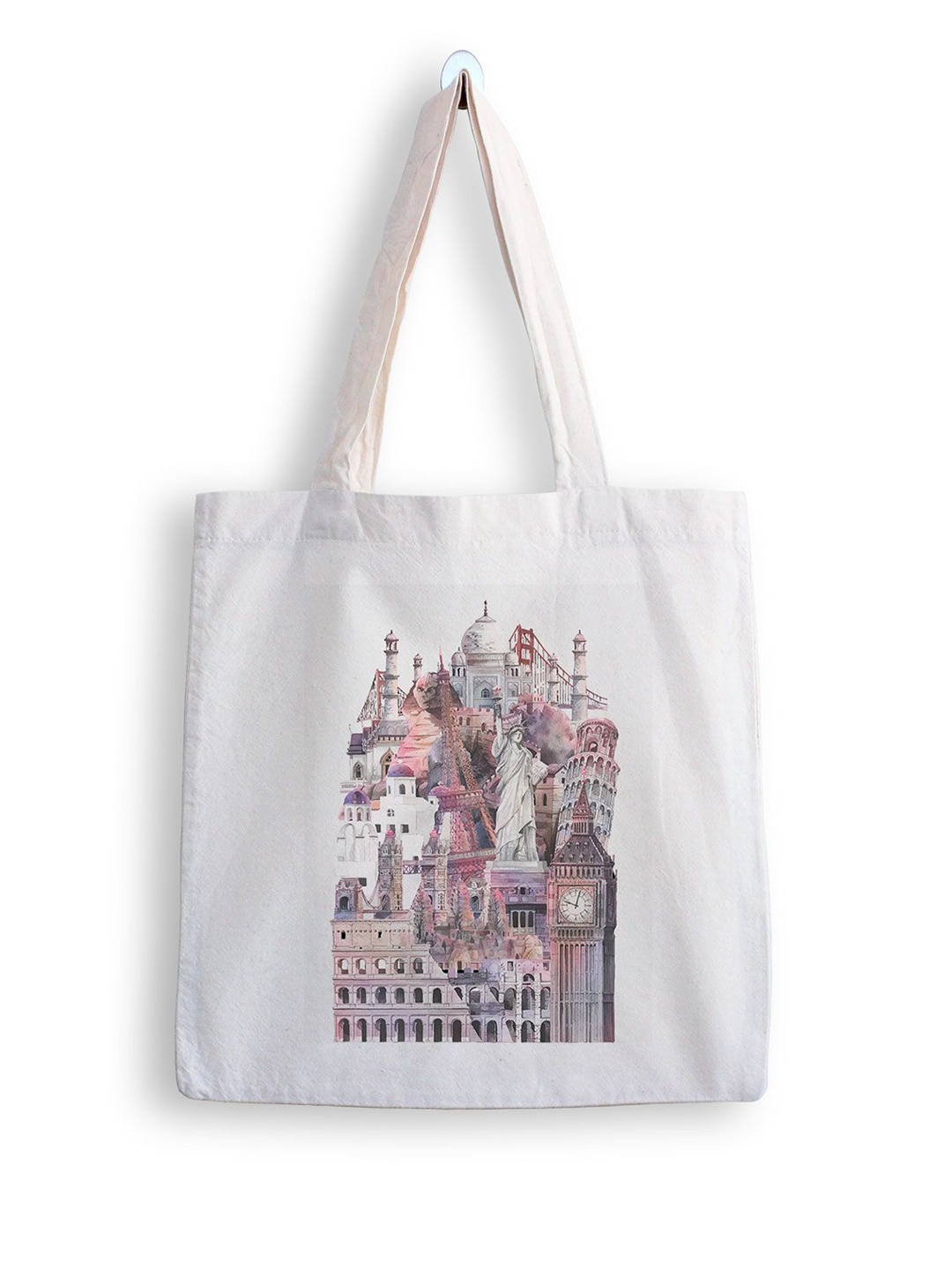 

ARTBUG Printed Shopper Tote Bag, White