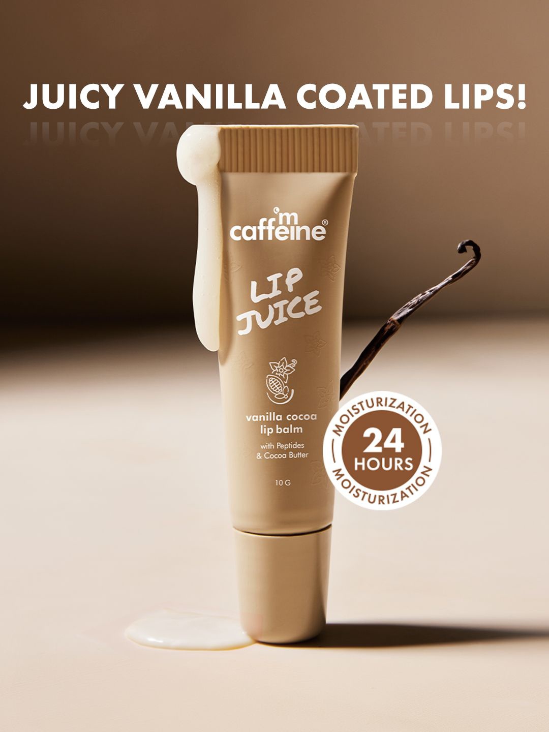 

MCaffeine Lip Juice Vanilla Cocoa Moisturizing Lip Balm- 10g, Beige