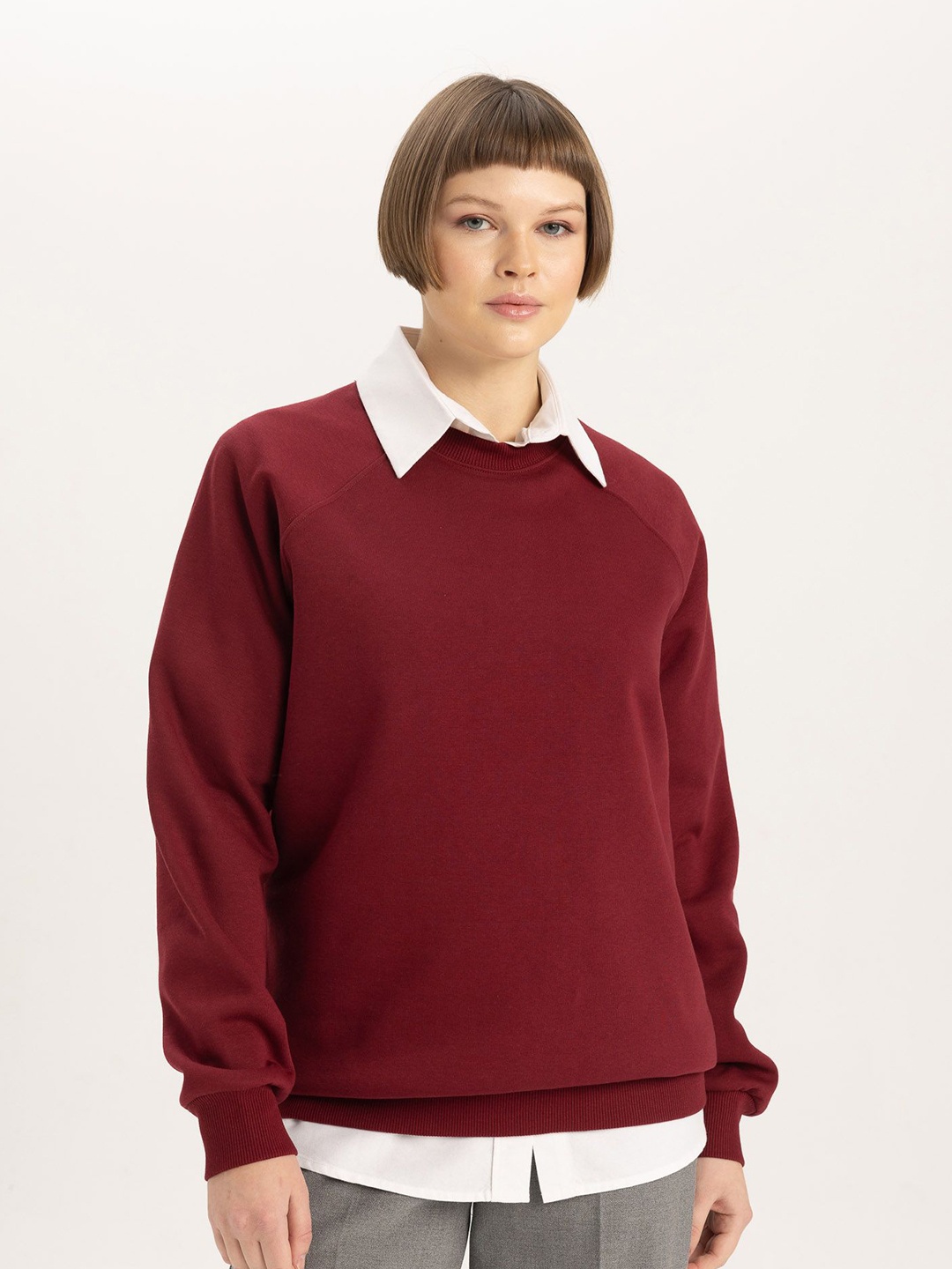 

DeFacto Women Pullover, Maroon