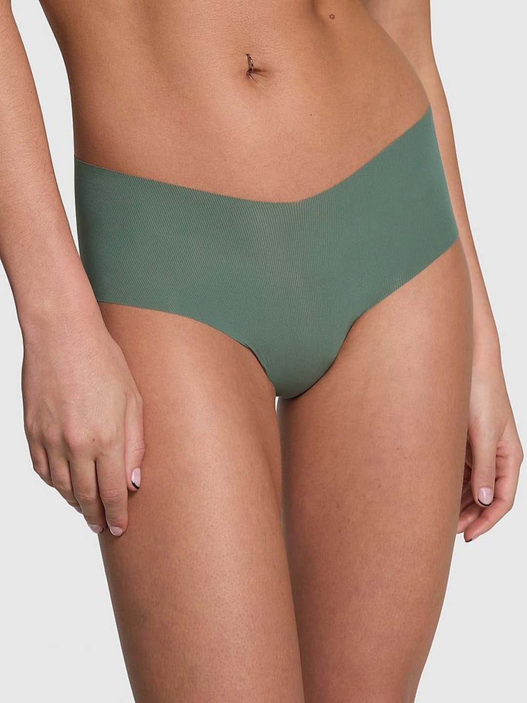 

Victoria's Secret Pink No-Show Seamless Thong Briefs, Green