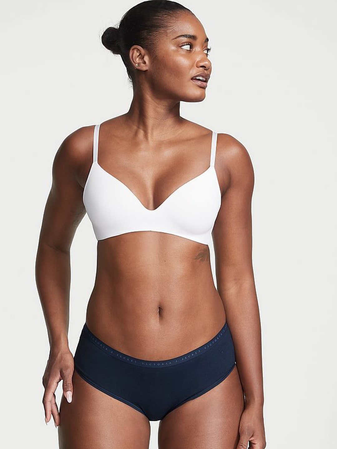

Victoria's Secret Stretch Mid Rise Hipster Briefs, Blue
