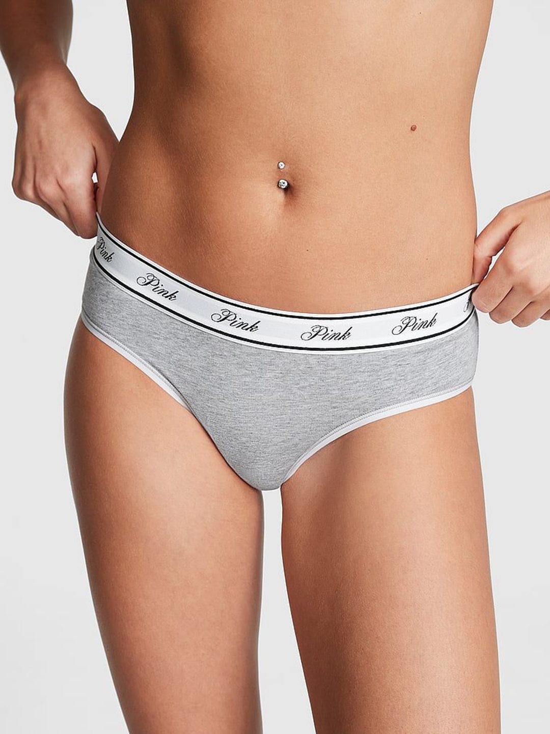 

Victoria's Secret PINK Low Rise Hipster Briefs-1124583767MU, Grey