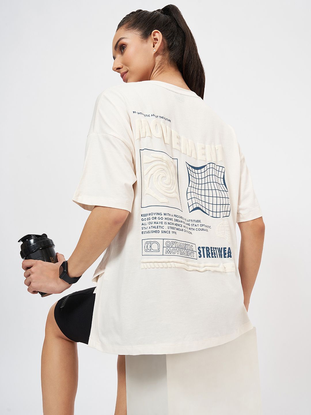 

Ajile by Pantaloons Extended Sleeves Cotton Styled Back Top, Off white