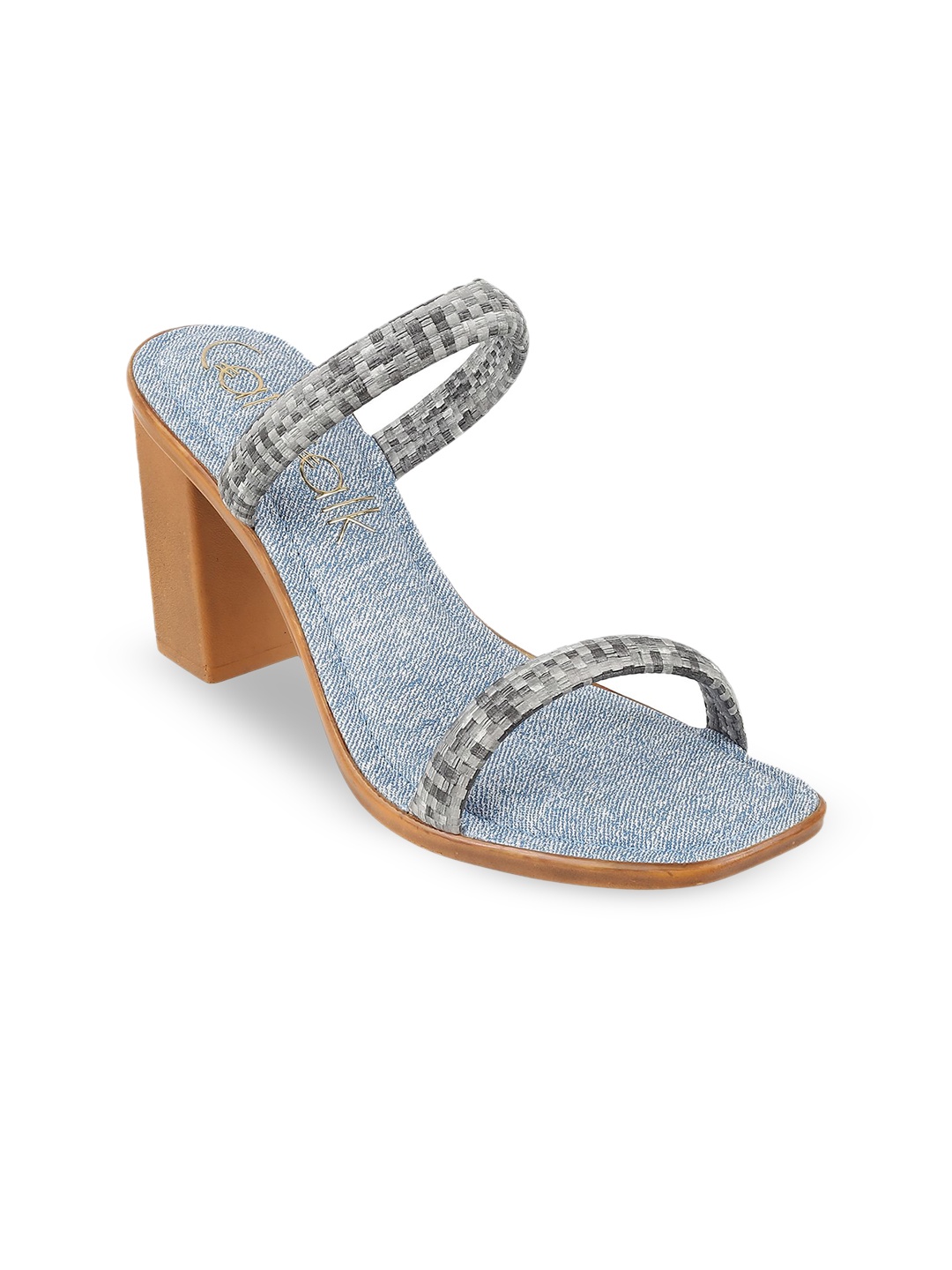 

Catwalk Women Woven Design Block Heeled Sandals, Blue