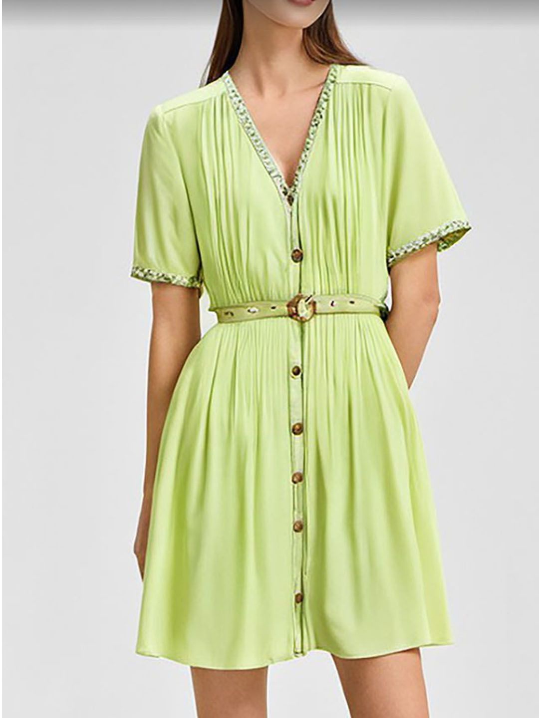 

StyleCast Print Georgette A-Line Dress, Green