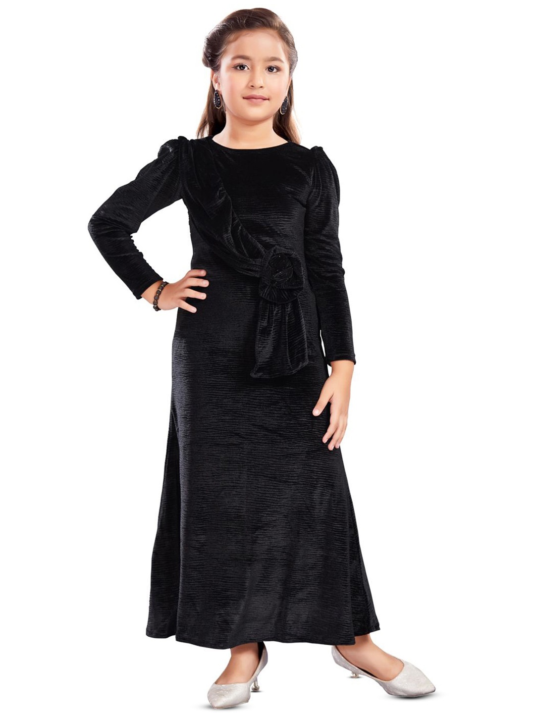 

Lei-Chie Girls Solid Maxi Dress, Black