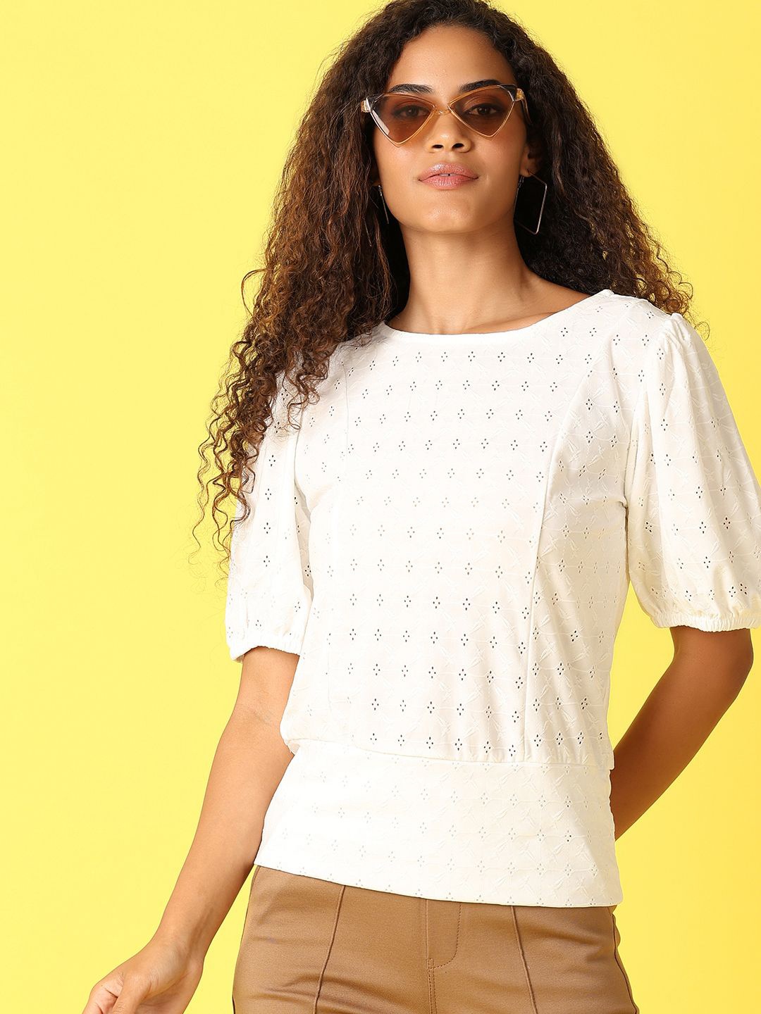 

V-Mart Cotton Top, White