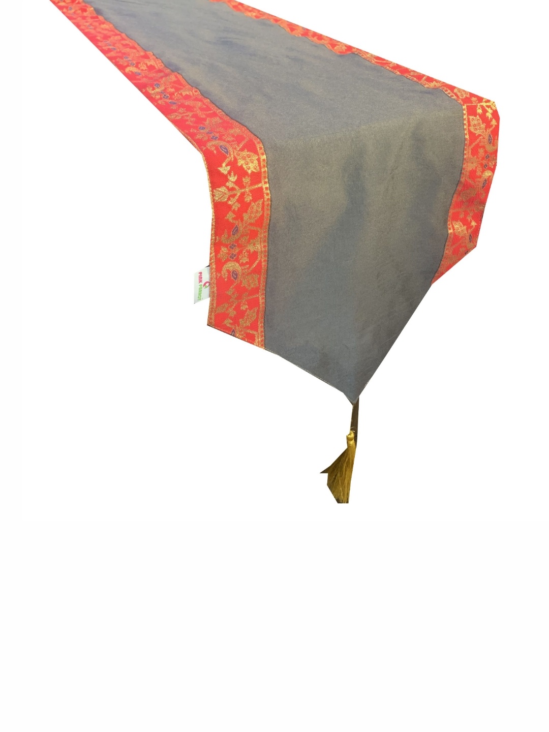 

Pink Parrot Grey & Red Printed Table Runner