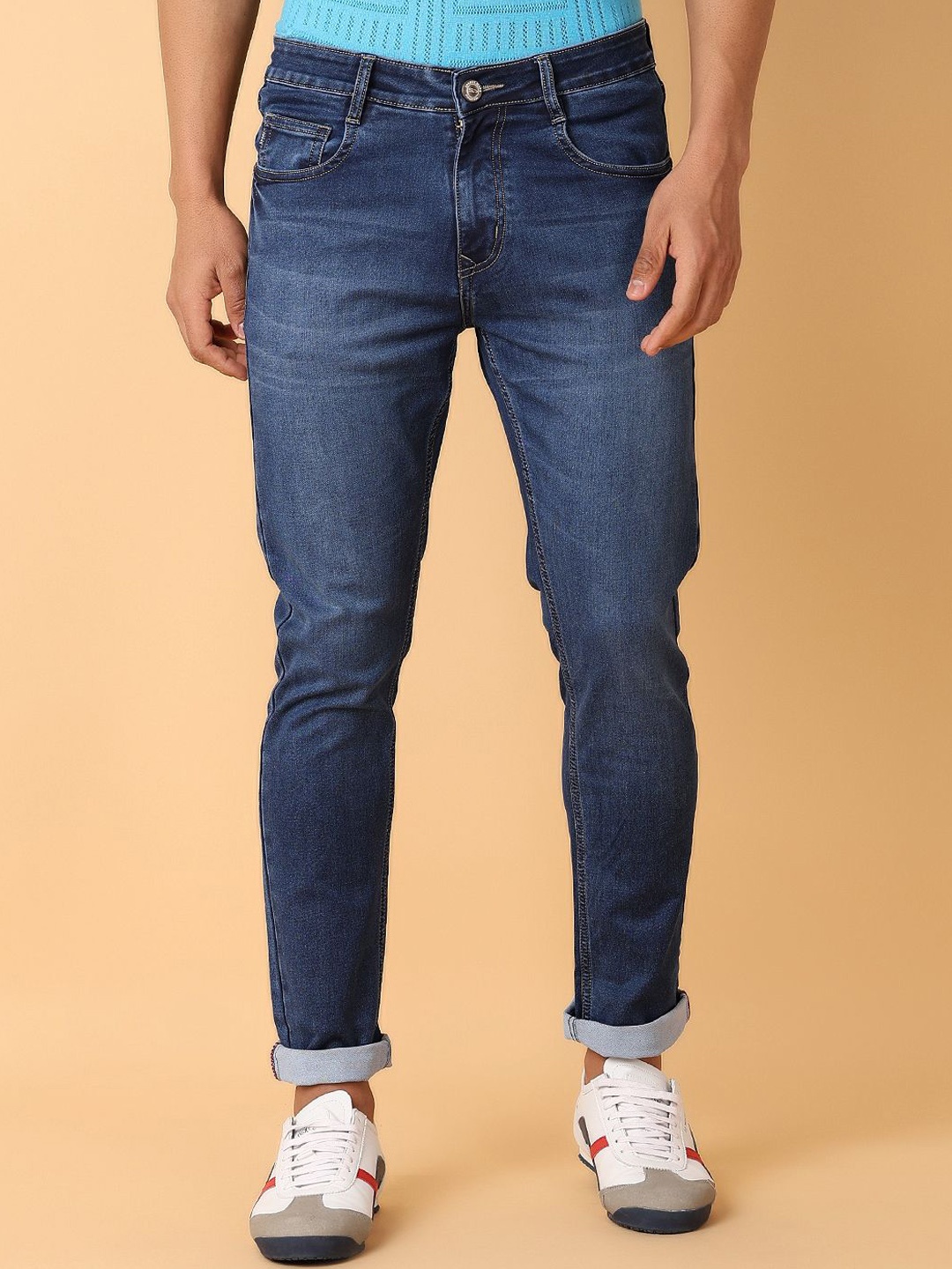 

V-Mart Men Slim Fit Mid-Rise Jeans, Blue