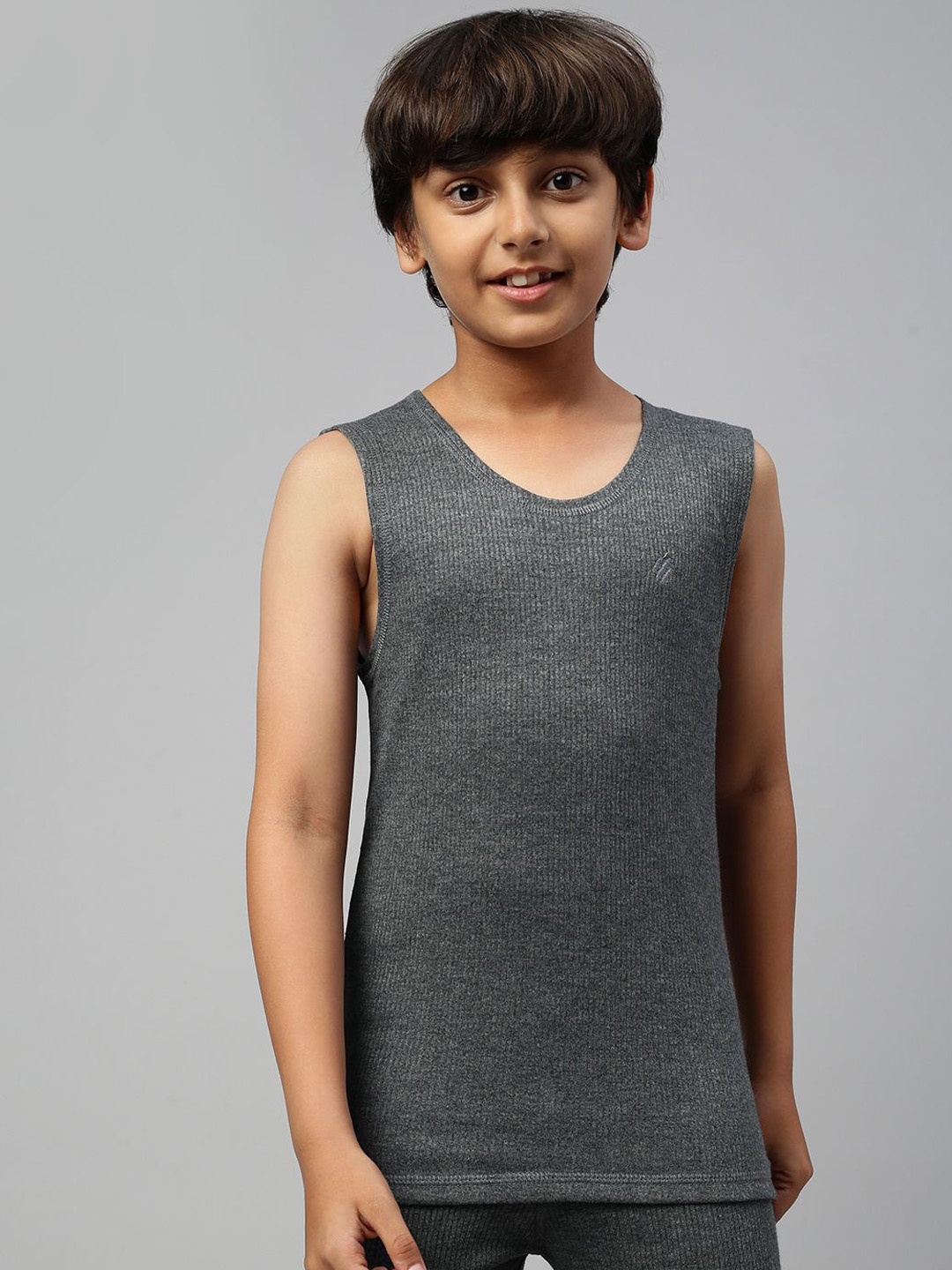 

ONN Boys Cotton Sleeveless Thermal Tops, Charcoal