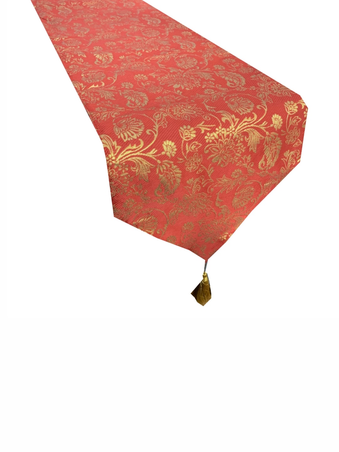 

Pink Parrot Red & Yellow-Coloured Floral Printed Table Runner