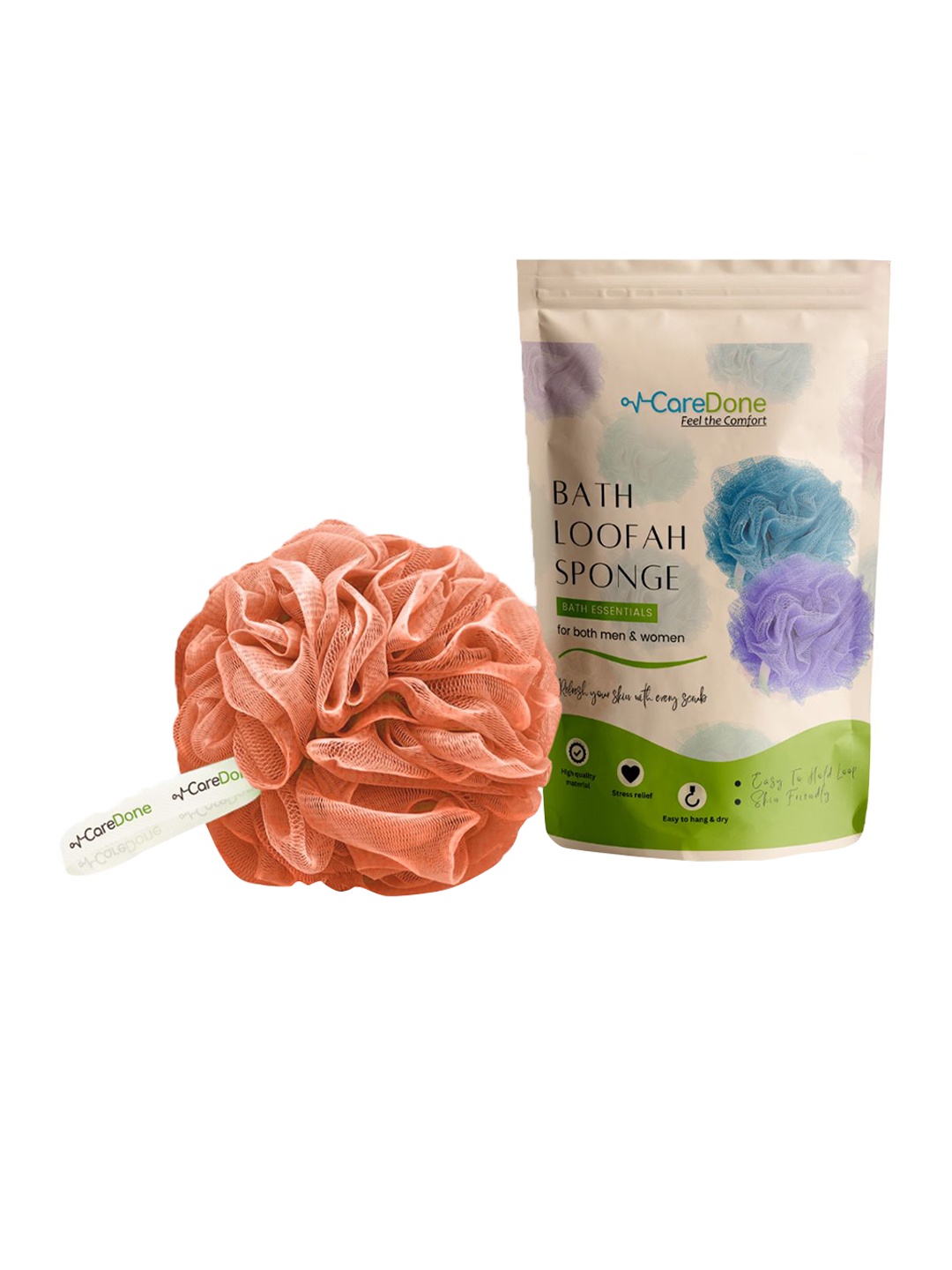 

CareDone Soft & Large Round Bath Loofah, Orange