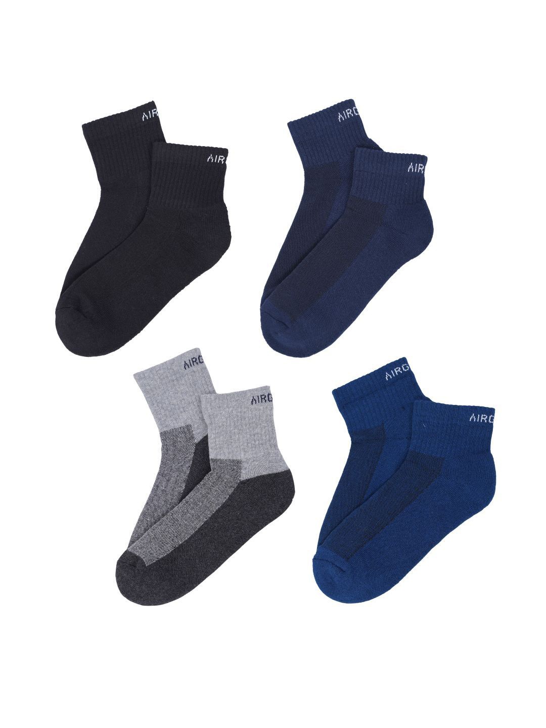 

AIR GARB Pack Of 4 Ankle Length Socks, Blue