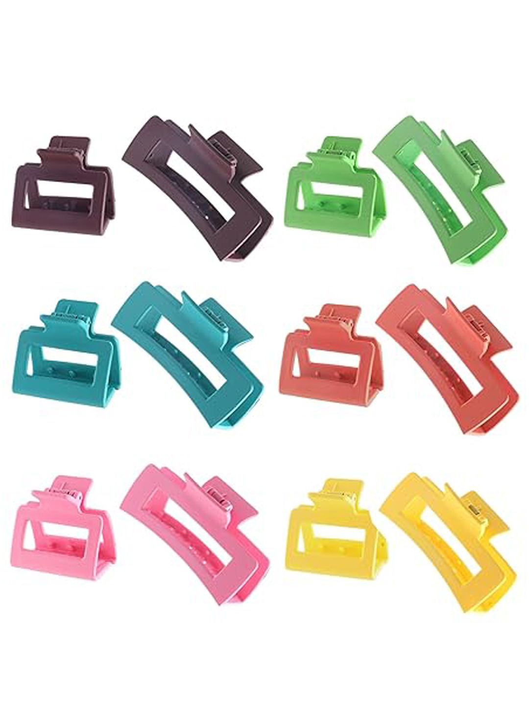 

Softwrap Women Set Of 12 Claw Clips, Green