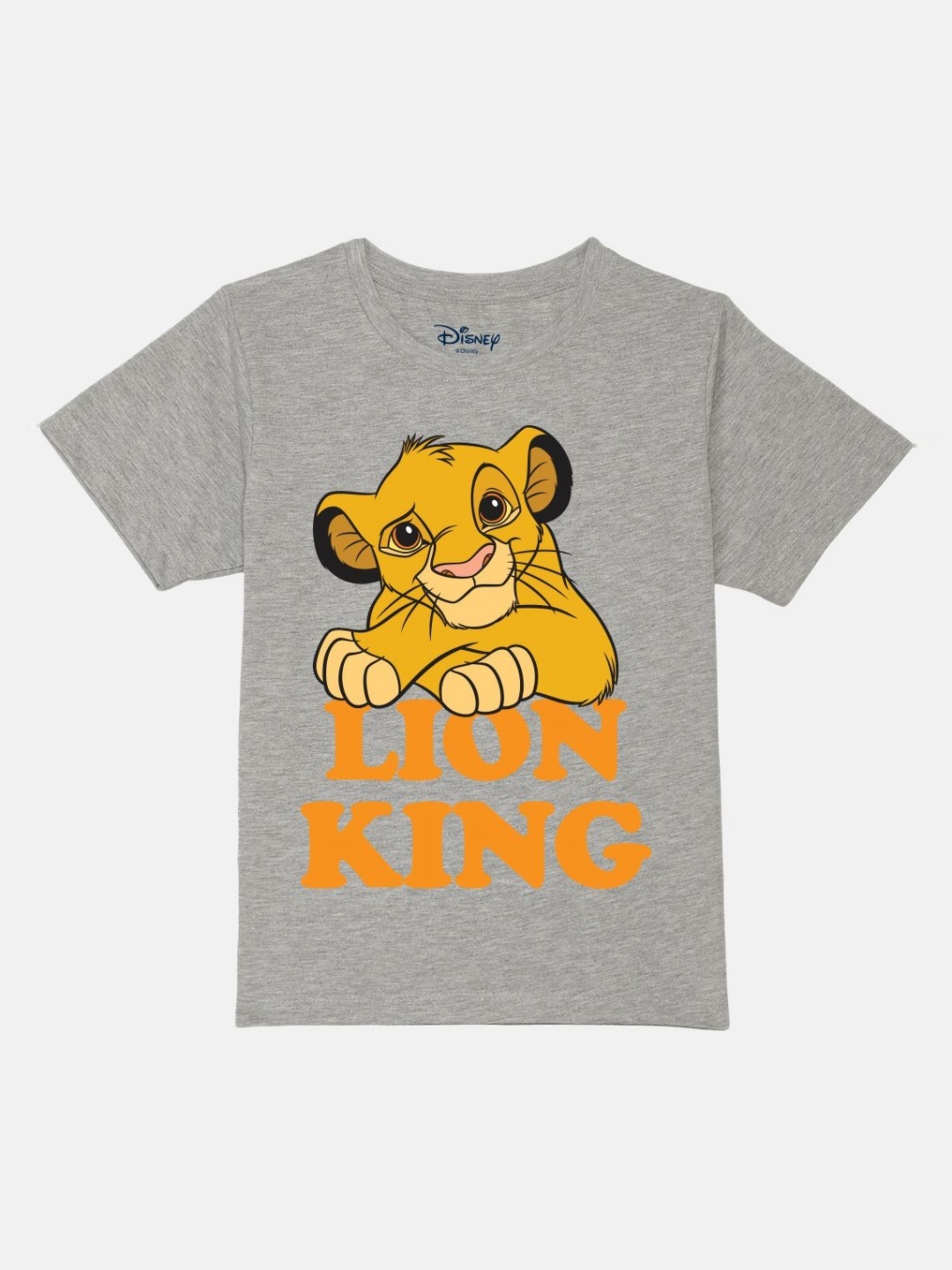 

YK Disney Boys Graphic Printed Round Neck Pure Cotton T-shirt, Grey