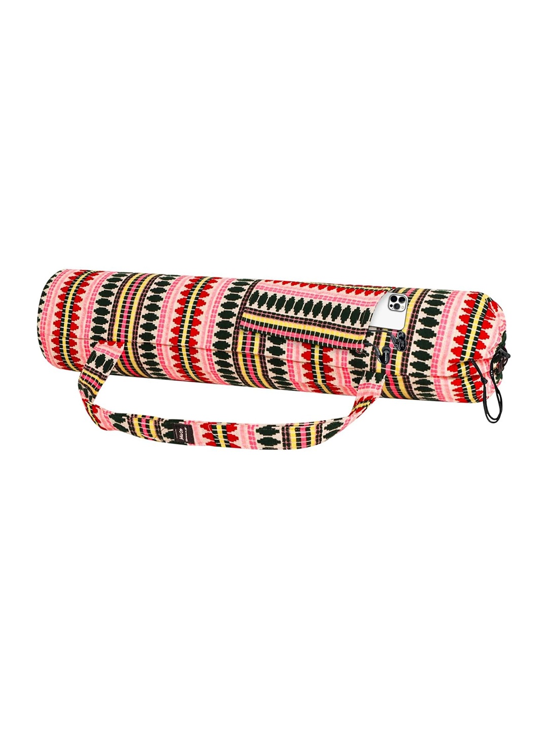 

STRAUSS Printed Jacquard Yoga Mat Bag, Pink