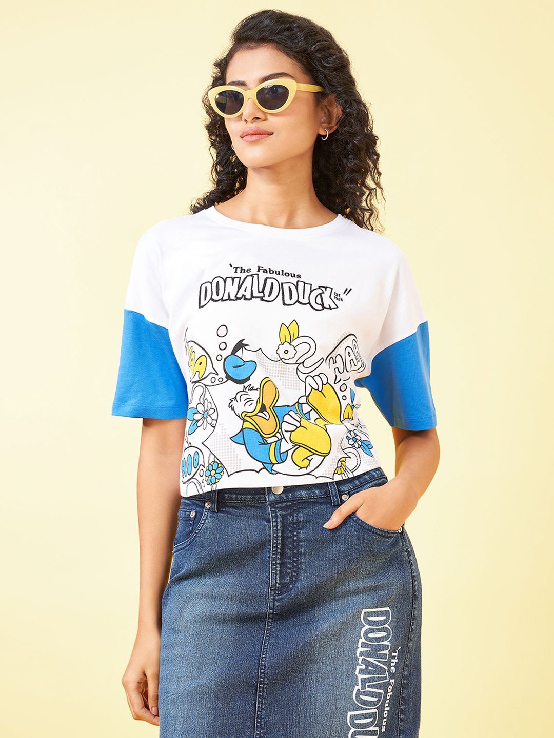 

Honey by Pantaloons Cotton Boxy Crop Top, White