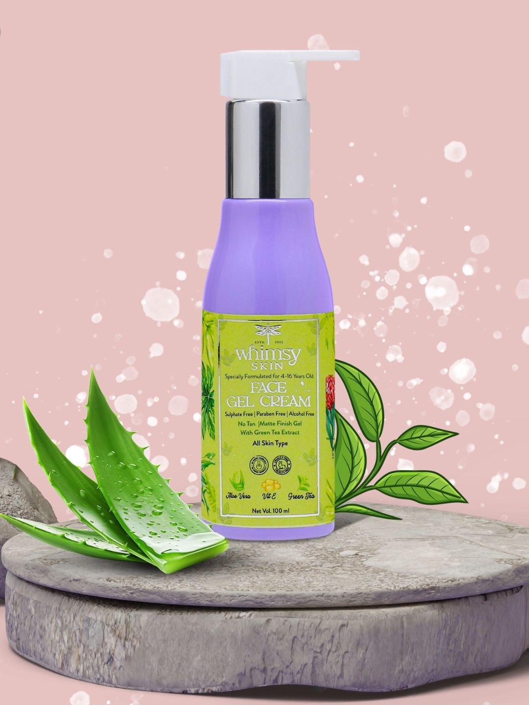 

Whimsy Beauty Safe & Organic Face Gel Cream-100ml, Lavender