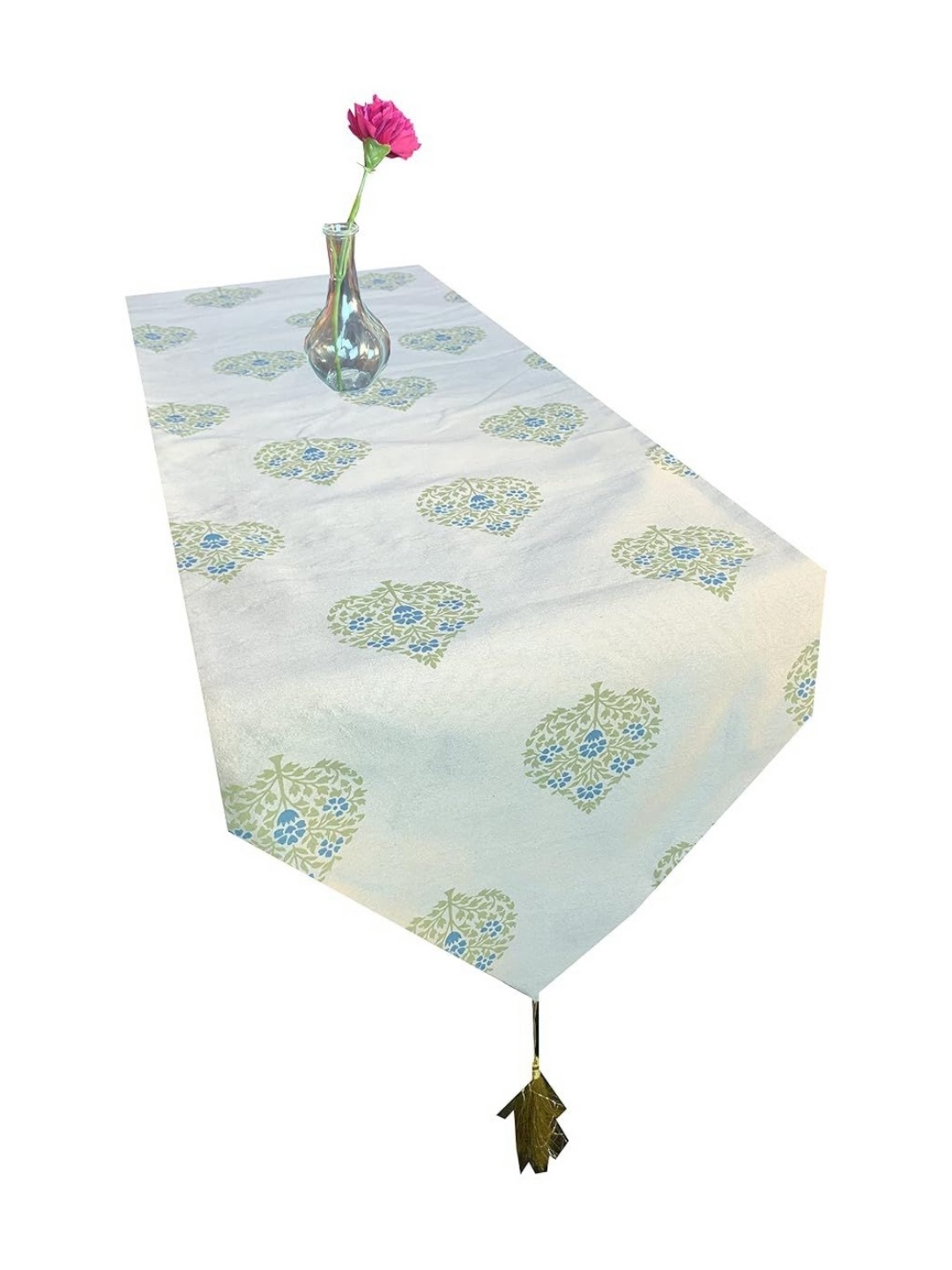

Pink Parrot White & Yellow-Coloured Floral Printed Table Runner