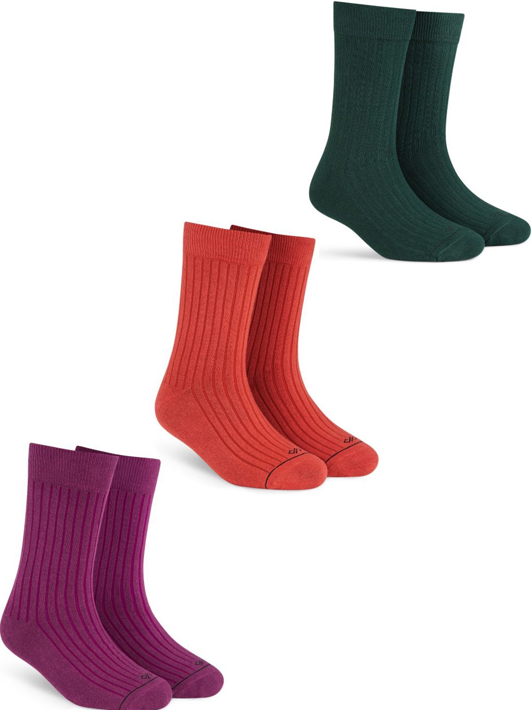 

Dynamocks Unisex Pack Of 3 Calf-Length Socks, Magenta