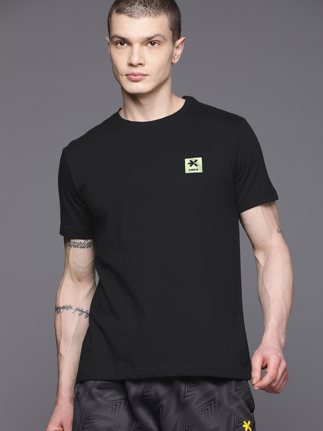 

HRX by Hrithik Roshan Rapid-Dry Running T-shirt, Black