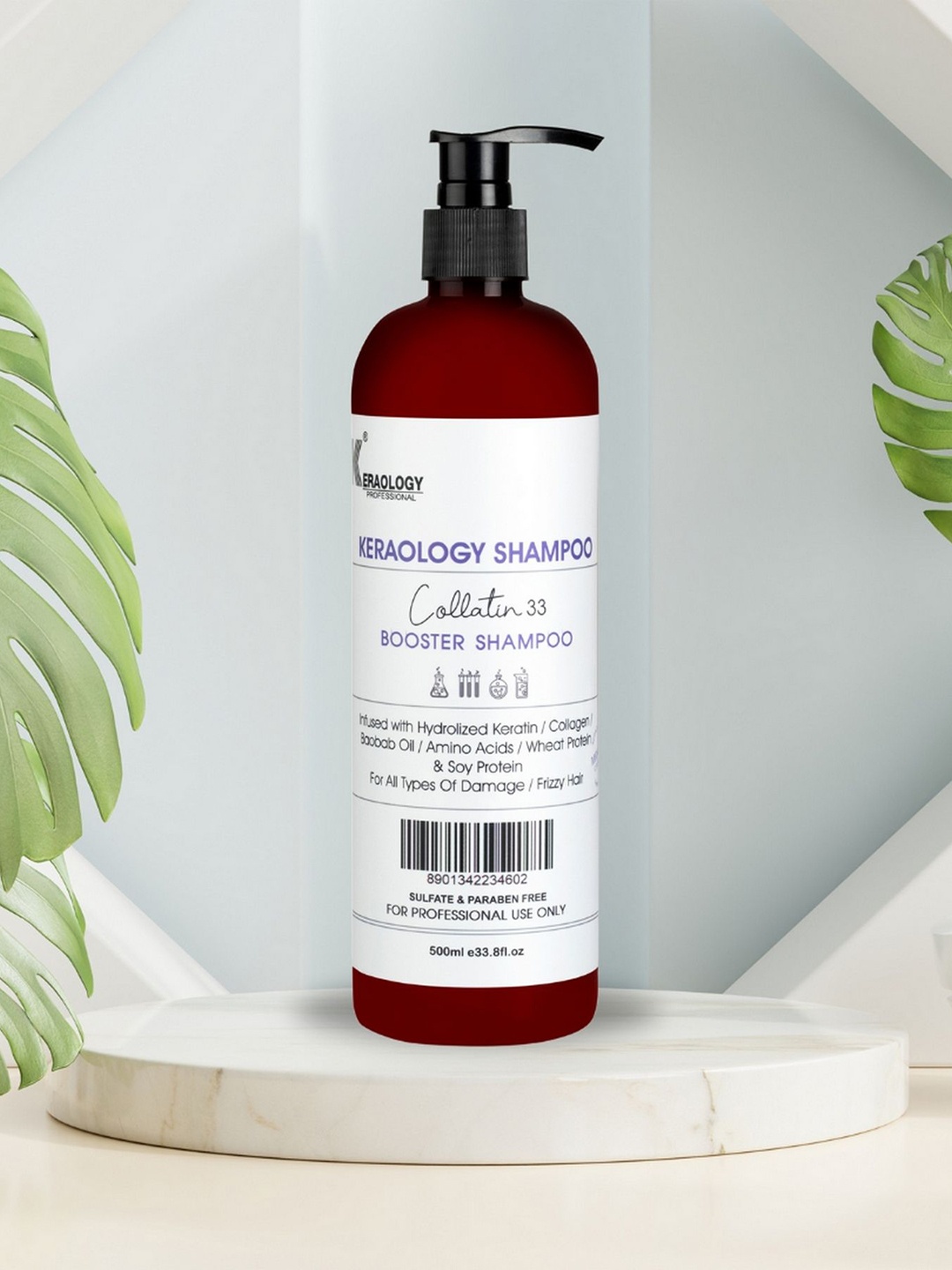 

Keraology Collatin 33 Booster Shampoo -500ml, Off white