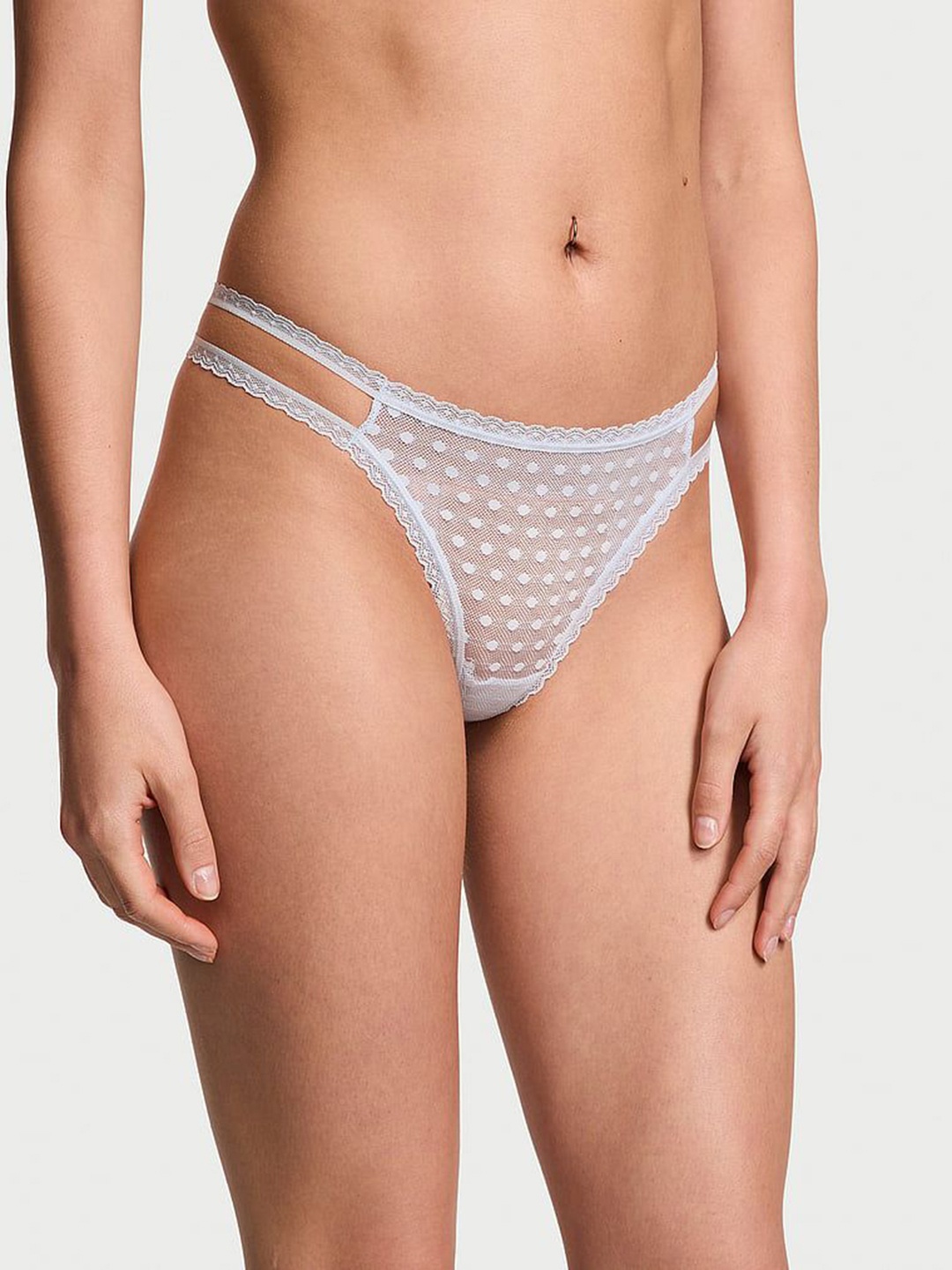 

Victoria's Secret Self-Designed Lace Low-Rise Thongs1124950852M8, Blue