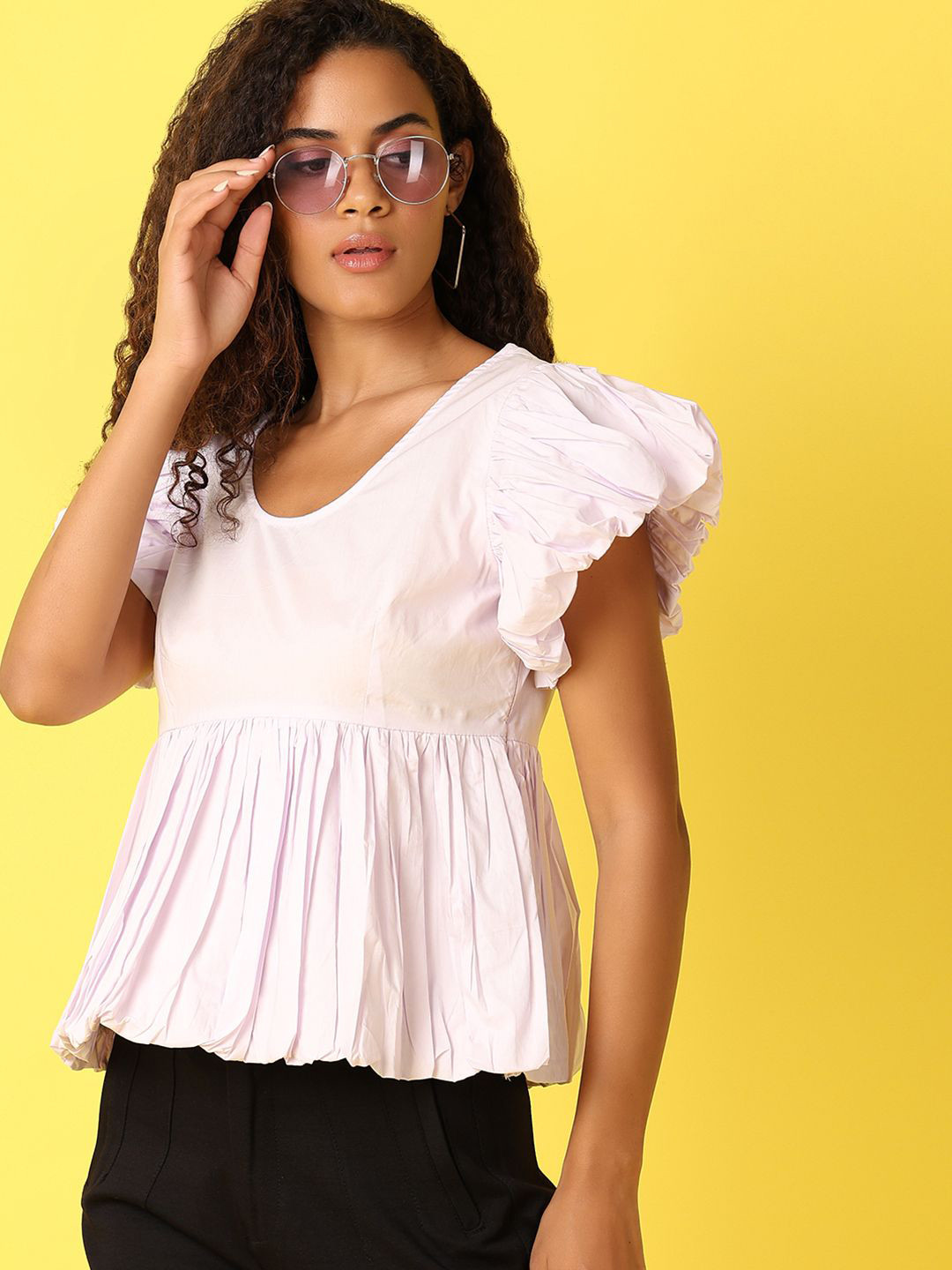 

UNLIMITED Cotton Crop Top, Purple