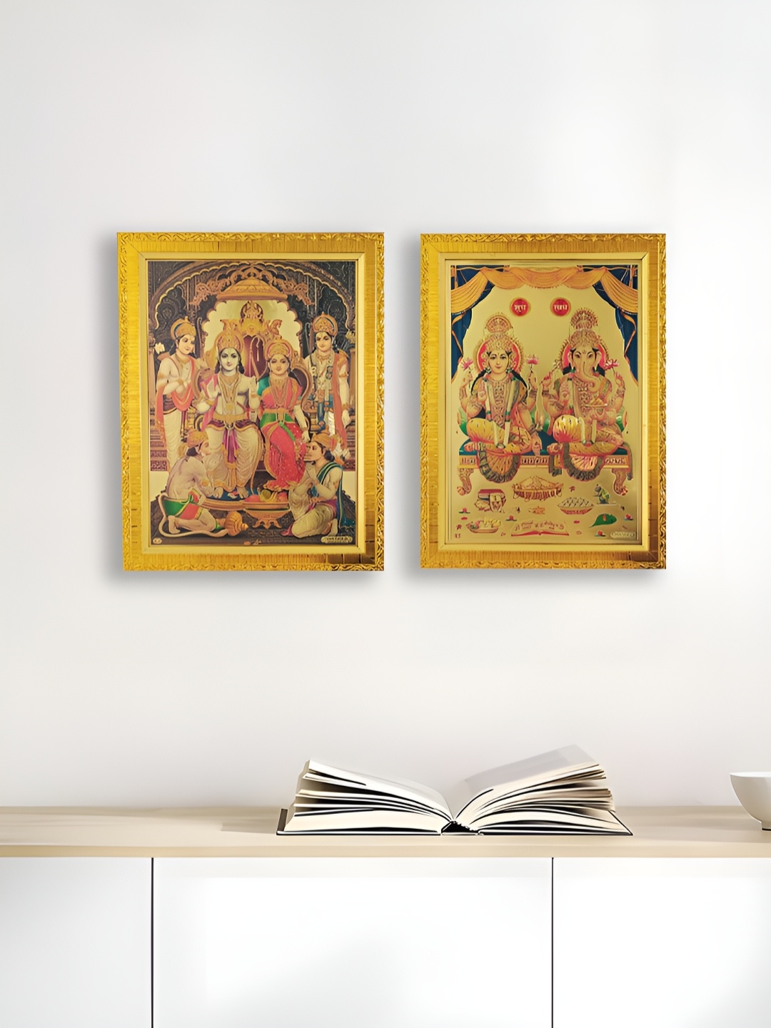 

Art Street 2 Pieces Gold-Toned Religious Wall Photographs