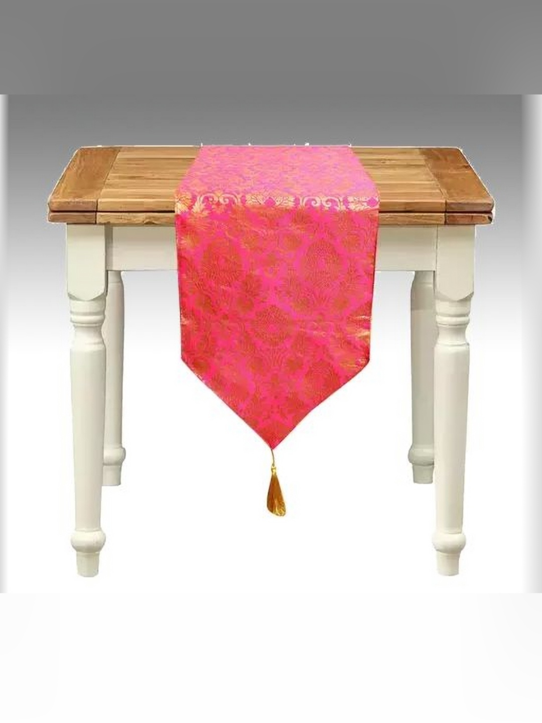 

Pink Parrot Pink & Yellow-Coloured Printed Table Runner