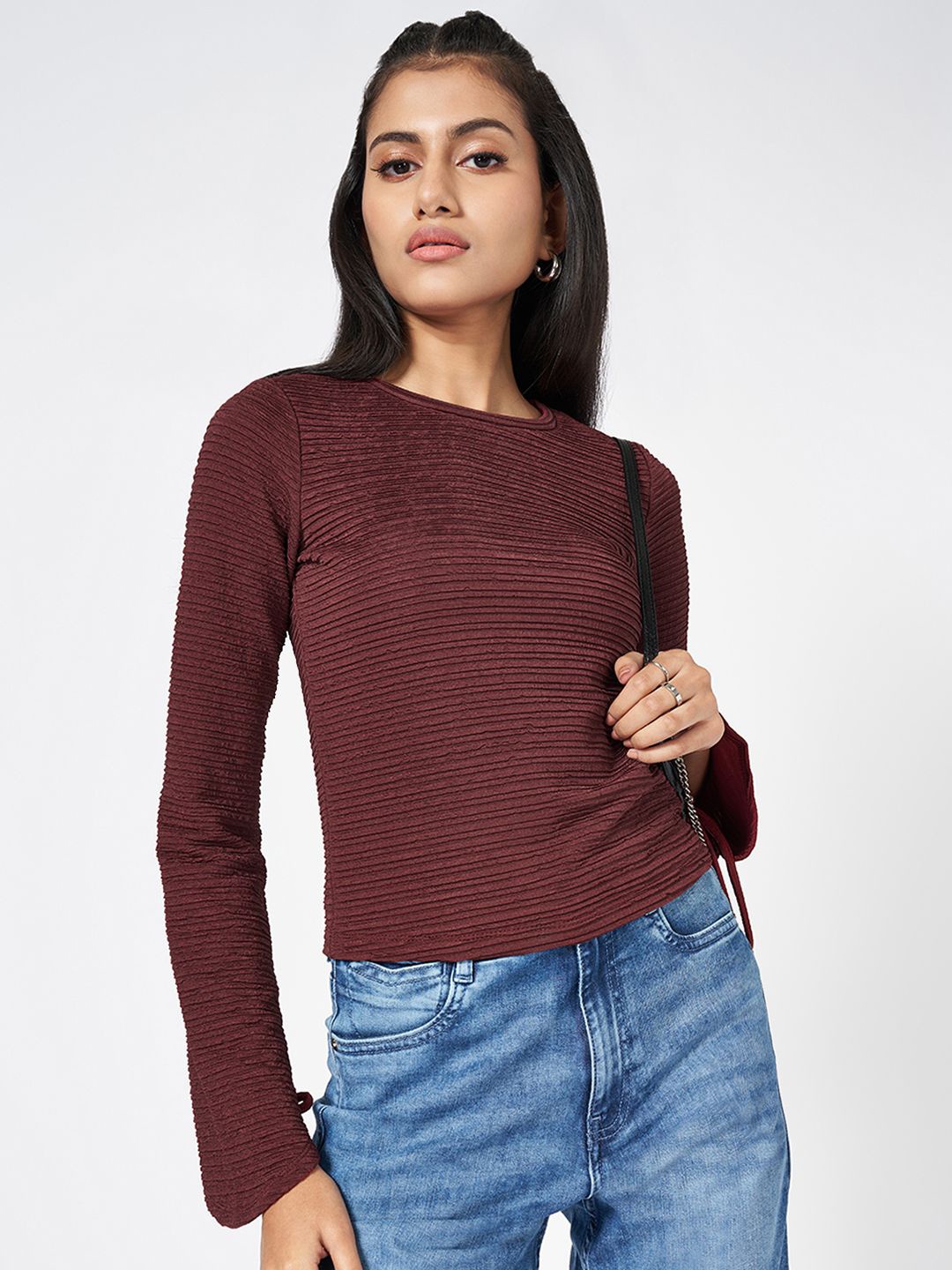 

SF JEANS by Pantaloons Top, Brown