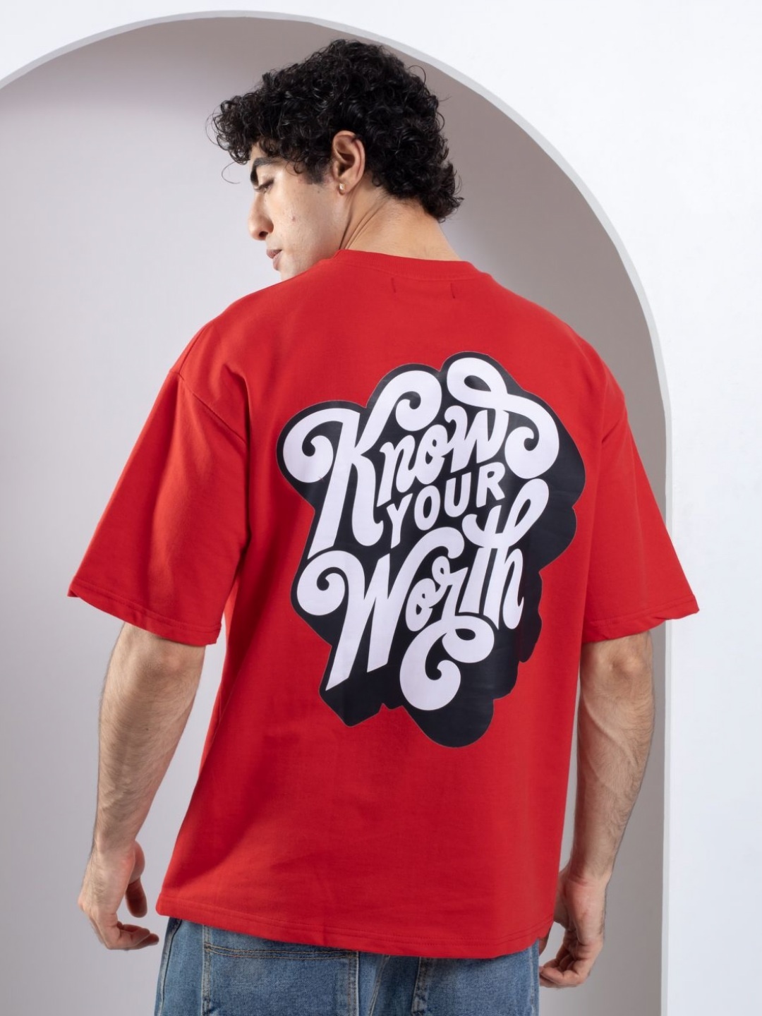

Urban Scissors Men Applique T-shirt, Red