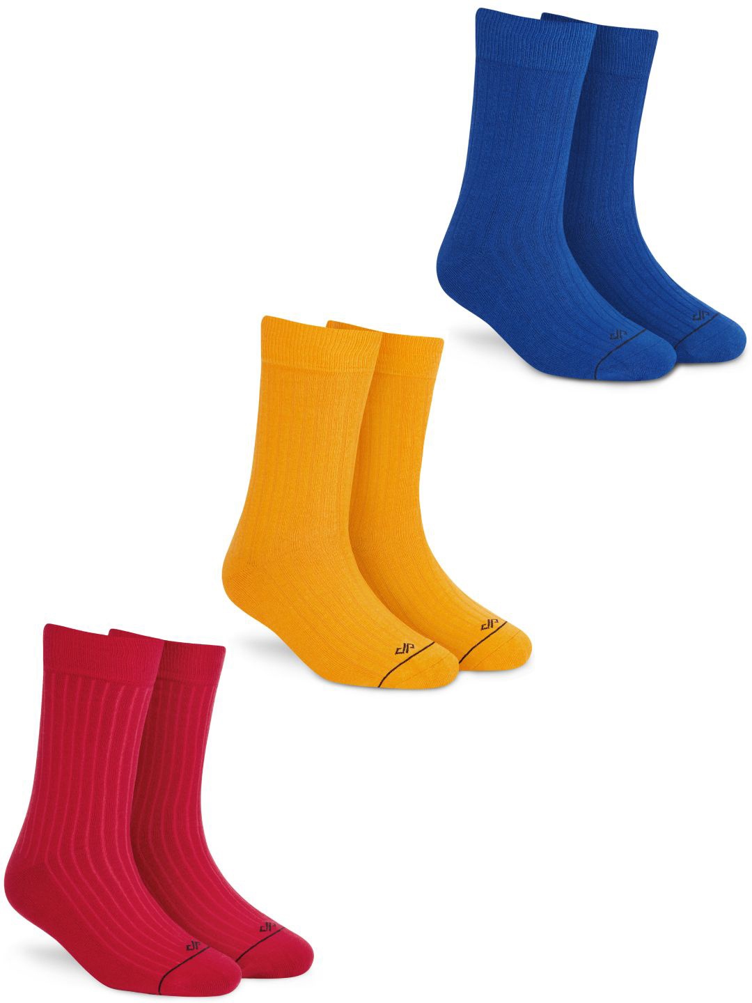 

Dynamocks Unisex Pack Of 3 Calf-Length Socks, Red