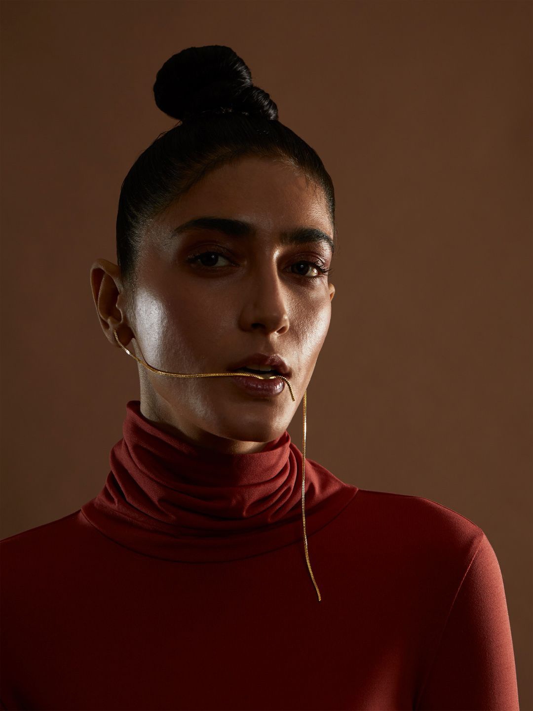 

The Slow Studio Gold-Plated Contemporary Long Drop Earrings