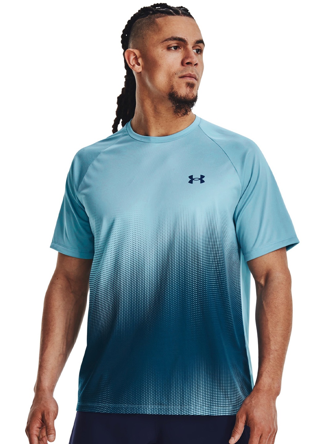 

UNDER ARMOUR Tech Fade Short Sleeve Relaxed-Fit T-Shirt, Blue