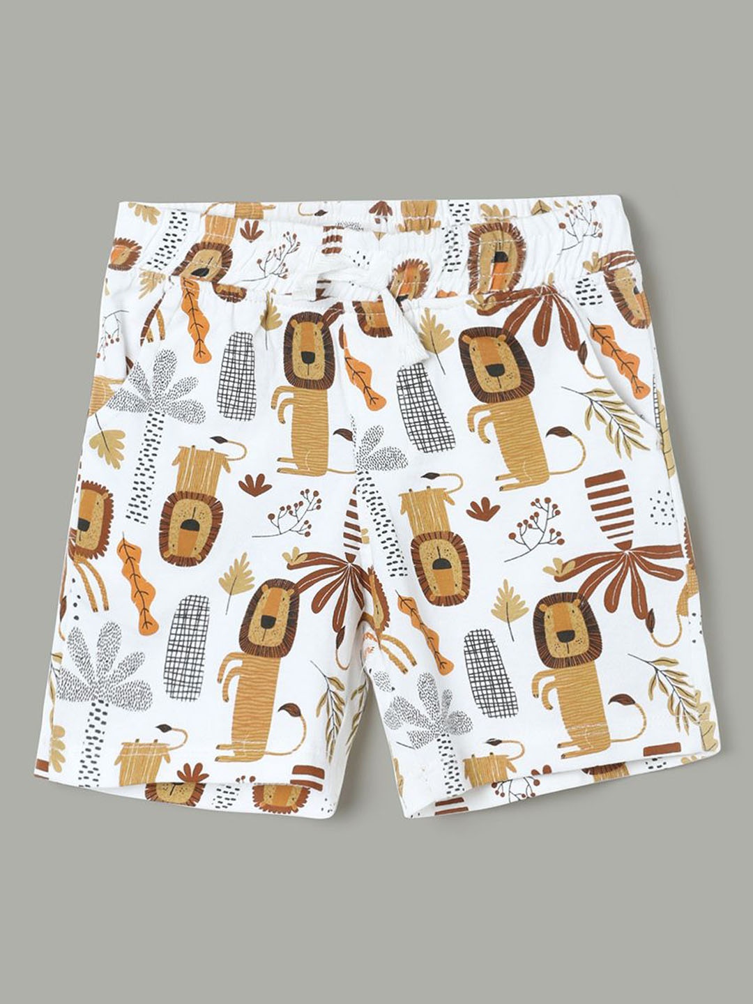 

Juniors by Lifestyle Boys Printed mid-Rise Shorts, White