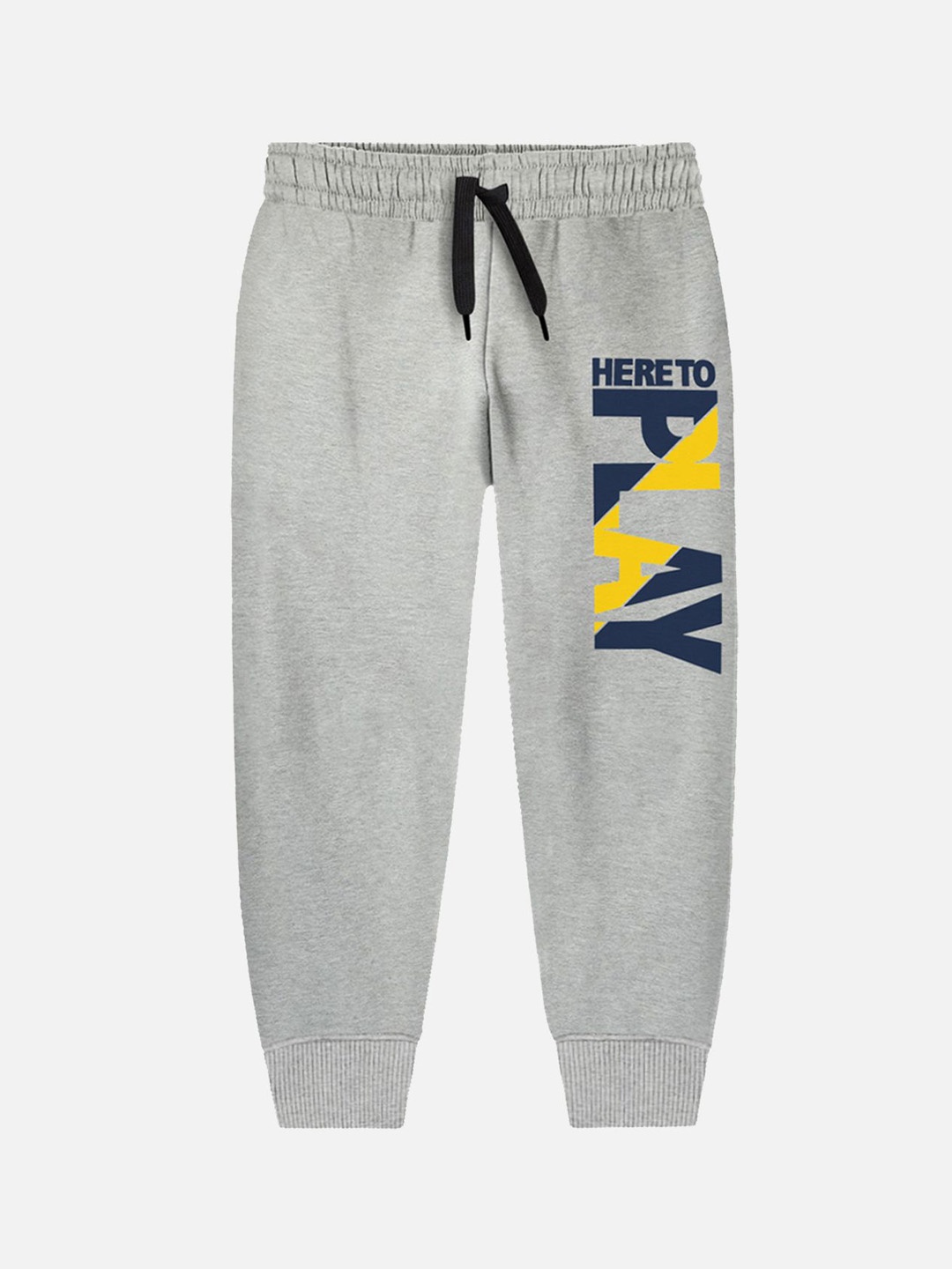 

YK X Trampoline Kids Printed Cotton Joggers, Grey