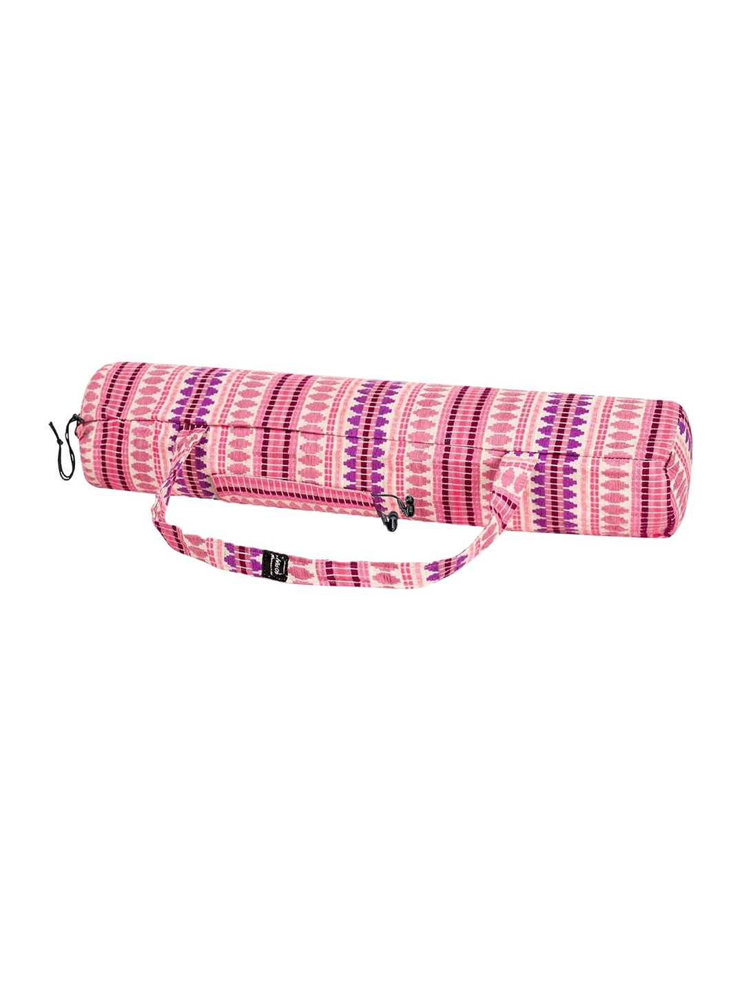 

STRAUSS Unisex Printed Acrylic Jacquard Yoga Mat With Shoulder Strap Sports Duffel Bag, Pink