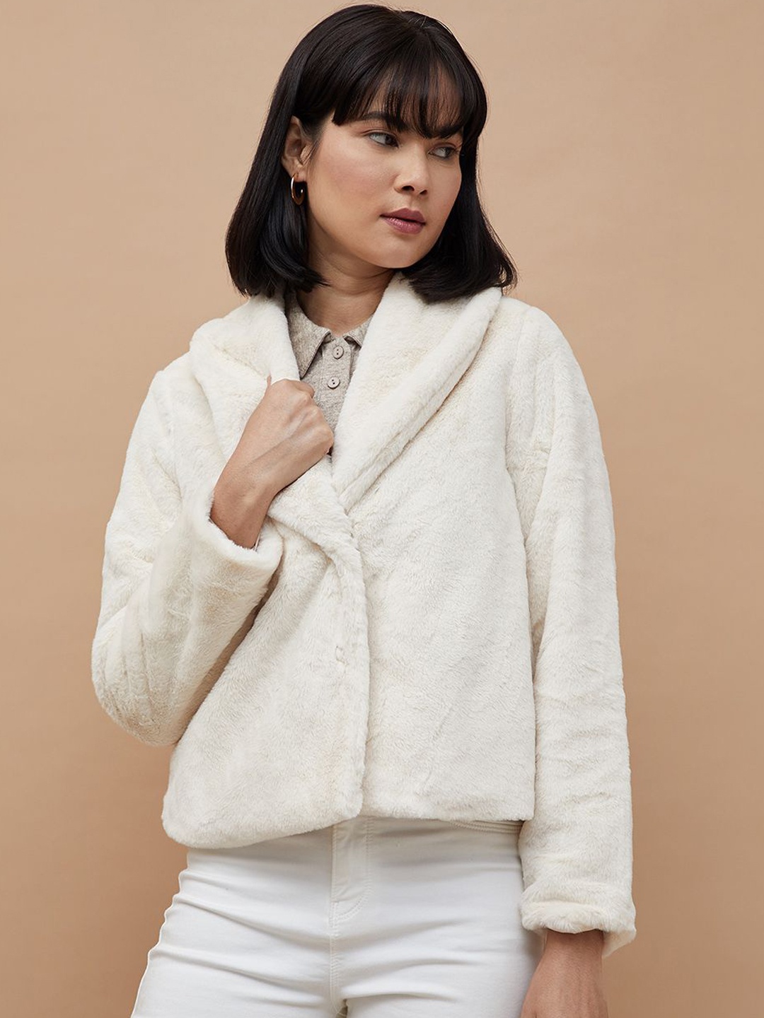 

CODE by Lifestyle Women Bomber Jacket, Beige