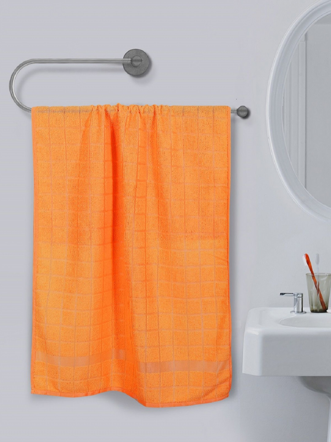 

Myntra Elegant Homes Orange 1 Pcs Other 350 GSM Bath Towel