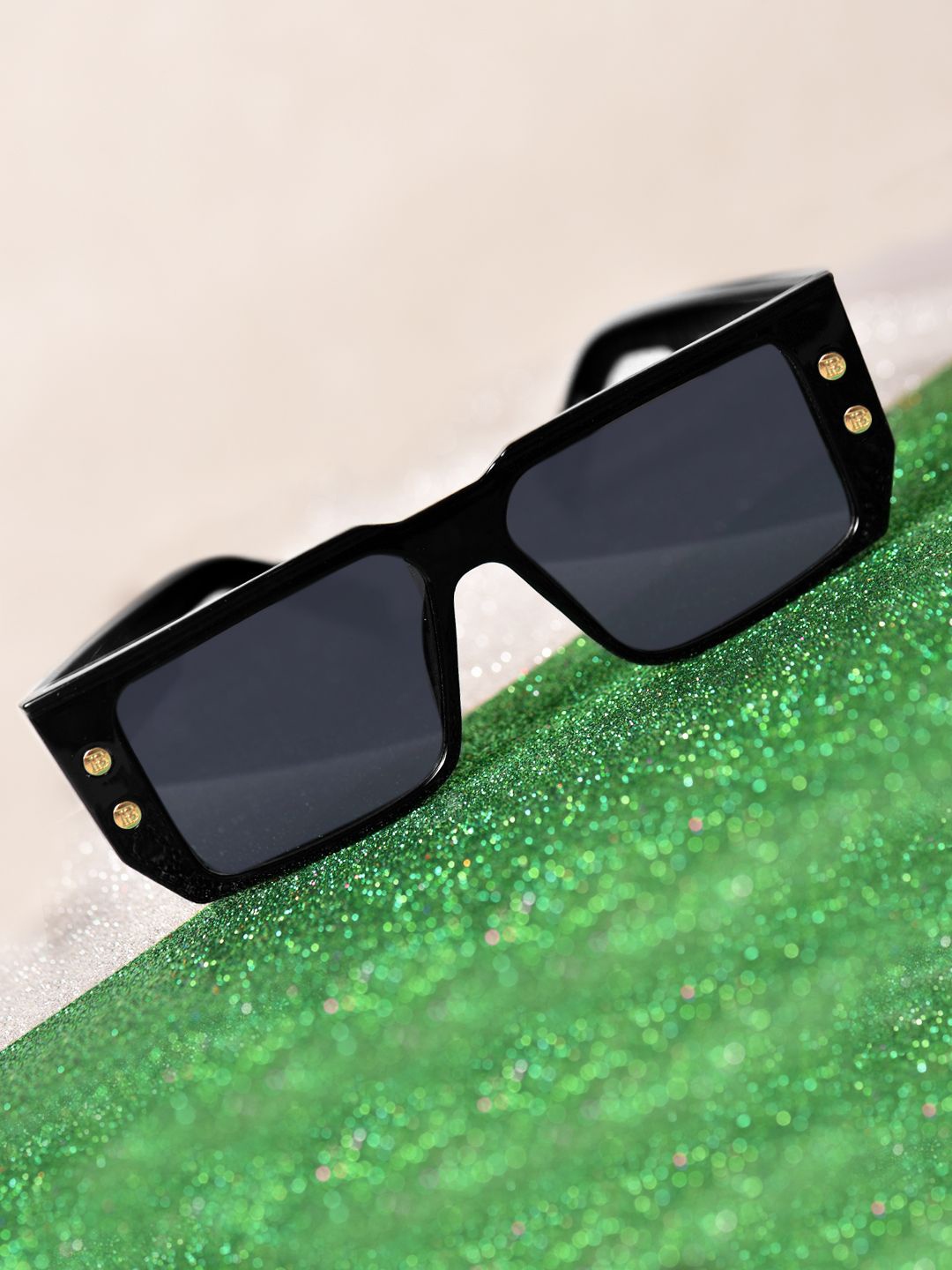 

DressBerry Unisex Browline Sunglasses with UV Protected Lens DBSG24-037-BK, Black